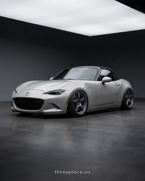 2021 Mazda MX-5 Miata with Gram Lights 57CR 5x114.3 17x9+12 Gunblue II wheels