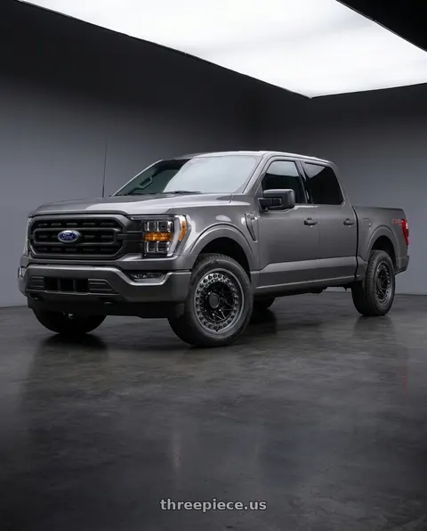 2021 Ford F-150 XL with Black Rhino ALPHA 6X135 18X9 +20 MATTE BLACK W/ GUNMETAL LIP wheels