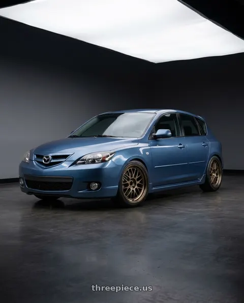 2008 Mazda 3 with Volk Racing 21A 5x114.3 18X9.5+0  Bronze wheels
