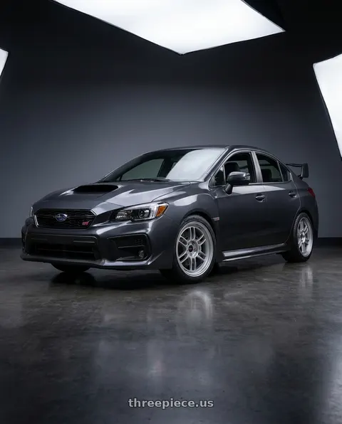2021 Subaru WRX with Enkei RPF1 5x114.3 17x8.5+40 Silver wheels