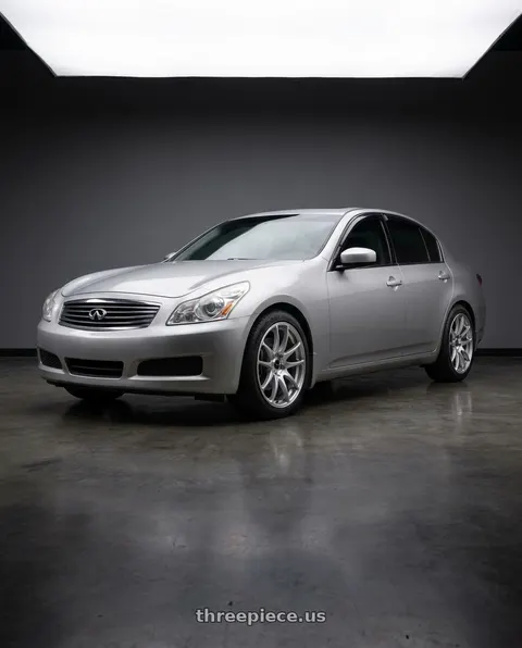 2008 INFINITI G35 with Vors TR4 5x114.3 18x8.5  +35 Silver Machine Face wheels