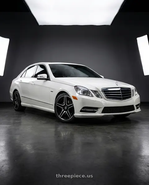 2012 Mercedes-Benz E350 with Edge Street 354MB 5x112 / 5x114.3 19x8.5 +40 Gloss Black Machined Face wheels