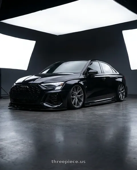 2022 Audi RS3 with Niche 1PC M116 MISANO 5X112 19X8.5 +42 MATTE GUN METAL wheels