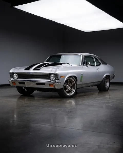 1972 Chevrolet Nova with SSR Professor SPX STD 5x120.65 18X8+11 NR Disk High Metal Bronze wheels