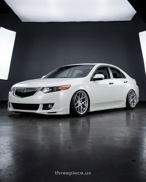 2013 Acura TSX with Aodhan AFF2 5x114.3 19x9.5+35 Gloss Silver Machined Face wheels