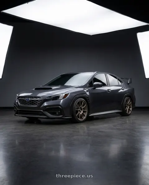 2022 Subaru WRX with WedsSport SA-99R 5x114.3 18x8.5+35 Face M / EJ-Bronze wheels