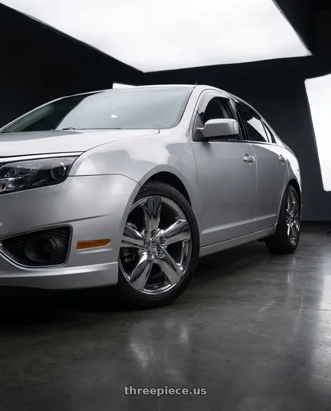 2012 Ford Fusion with OE Wheels LX19 5x114.3 18x8+35 Chrome wheels