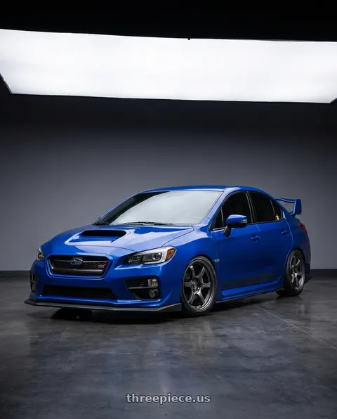 2017 Subaru WRX STI with Gram Lights 57DR 5x114.3 18x9.5 +38 HS GUNMETALLIC wheels