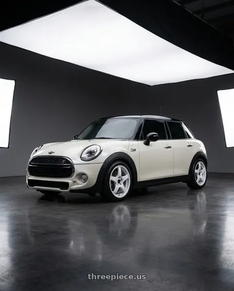 2016 Mini Cooper with Enkei PF05 5x100 17x9+40 White Pearl wheels