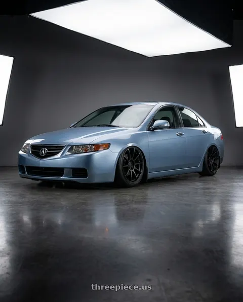 2005 Acura TSX with KATANA RACING KR07 5x114.3 17x7.5 +40 Matte Black wheels