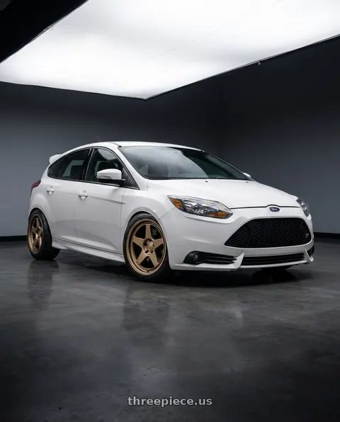 2012 Ford Focus with Kansei K12B KNP 5X108 18x8.5 35 Bronze wheels