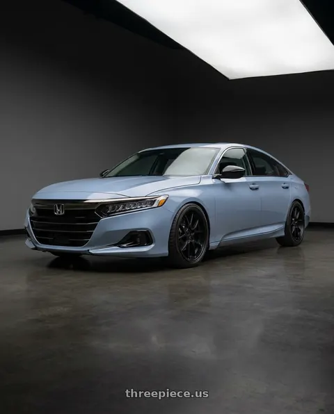 2021 Honda Accord EX-L with Rotiform 207 5x114.3 18x8.5 +35 MATTE BLACK wheels