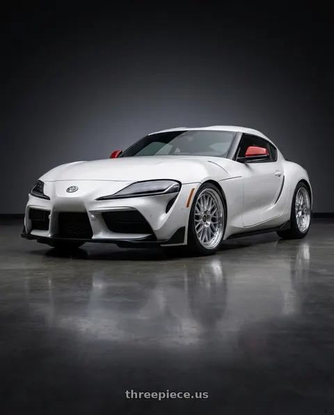 2026 Toyota GR Supra with Work Vs-Xx 5x112 19x9+26 O Disk Light Grey Silver wheels