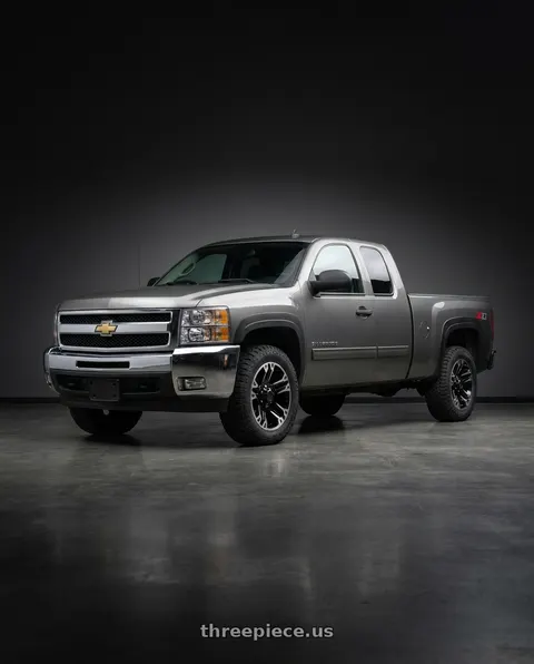 2009 Chevrolet Silverado 1500 LT with Ultra 235B Maverick 6x139.7 18x9 +12 Gloss Black w/Machined Accents wheels