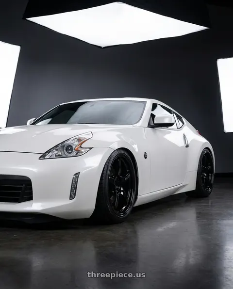 2019 Nissan 370Z with Gram Lights 57CR 5x114.3 19x10.5+35 Glossy Black wheels