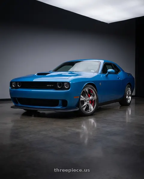 2023 Dodge Challenger with Foose 1PC F105 LEGEND 5X115 20X8.5 +7 CHROME PLATED wheels