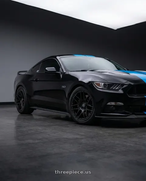 2017 Ford Mustang GT Premium with Forgestar F14 Beadlock 5x120 15x10 +45 Satin Black wheels