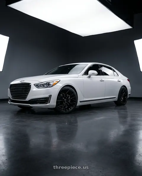 2018 Genesis G90 Ultimate with MARQUEE WHEELS M1004 5x114.3 20x10.5+40 GLOSS BLACK wheels