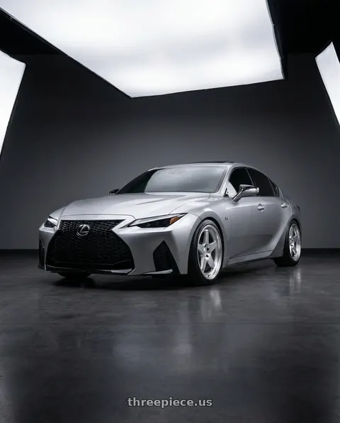 2022 Lexus IS350 with Kansei K12H KNP 5X112 19x10.5 35 Hyper Silver wheels