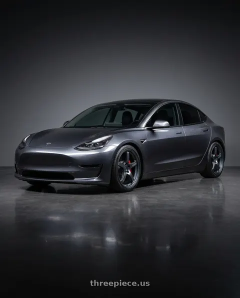 2023 Tesla Model 3 Performance with Gram Lights 57CR 5x114.3 19x9.5+25 Gunblue II wheels