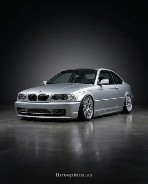 2004 BMW 330Ci with BBS CH-R 5x120 19x8.5 +32 Brilliant Silver Polished Rim Protector wheels