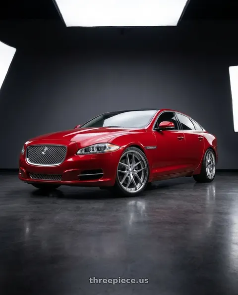 2014 Jaguar XJ with XIX Wheels XIX 61 5x112 20x10 +40 Silver Machined with Stainless Steel Lip wheels