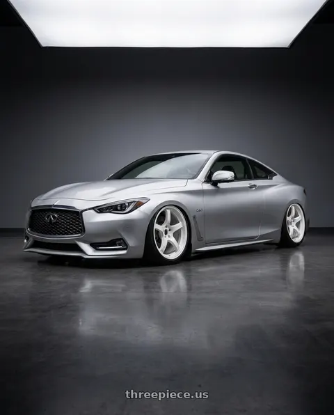 2020 INFINITI Q60 with Gram Lights 57CR 5x114.3 19x9.5+45 Ceramic Pearl wheels