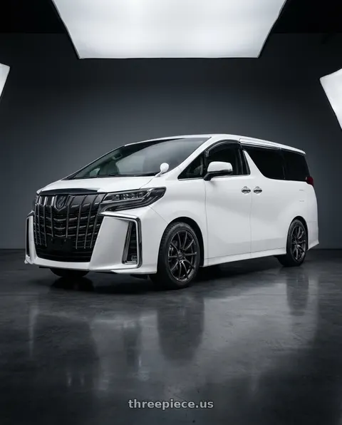 2021 toyota alphard with Volk Racing VERSUS VV21S 5x114.3 18x8 +38 MATTE SUPER DARK GUNMETAL wheels