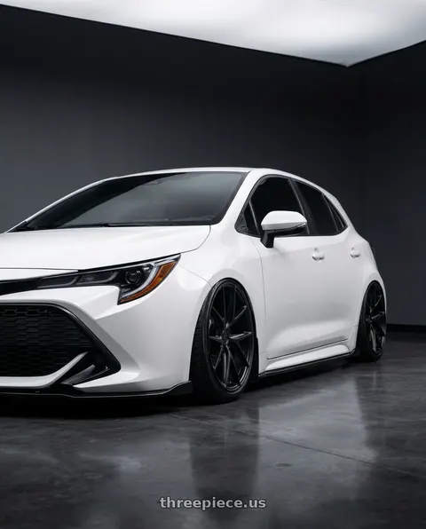 2023 Toyota Corolla with Niche 1PC M117 MISANO 5X114.3 18X8 +42 MATTE BLACK wheels