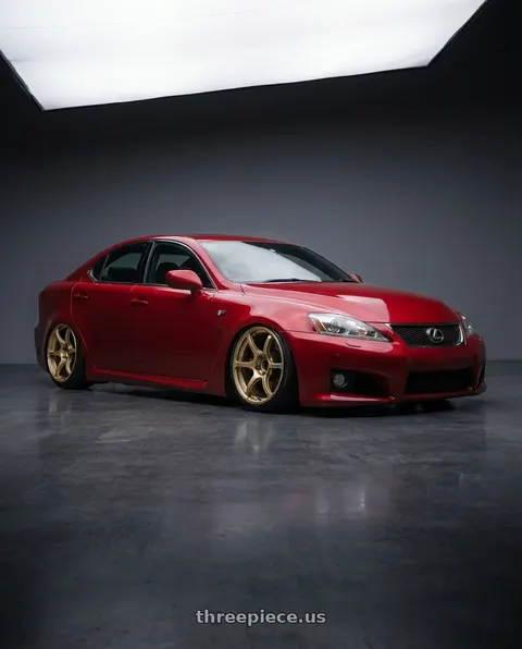 2012 Lexus IS F with Advan RGIII 5x114.3 19x10.5+15 Gold wheels
