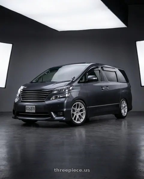 2011 Toyota vellfire with MV Forged MVF5 blank 20x10 BLANK Diamond Silver wheels