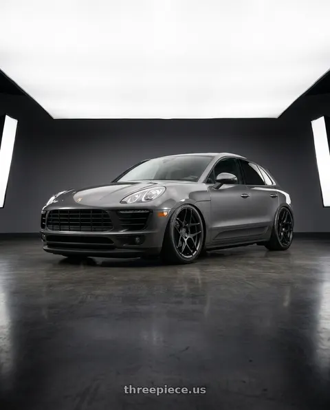 2017 Porsche Macan with Aodhan AFF2 5x112 19x9.5+35 Matte Black wheels
