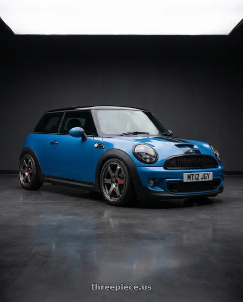 2012 Mini Cooper with Volk Racing TE37 Saga SL 5x114.3 18x8.5+45 Pressed Graphite wheels