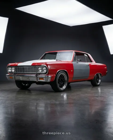 1964 Chevrolet Chevelle Malibu with SSR Professor TF1 5x120.65 18X7.5+0 HP Disk Flat Black wheels