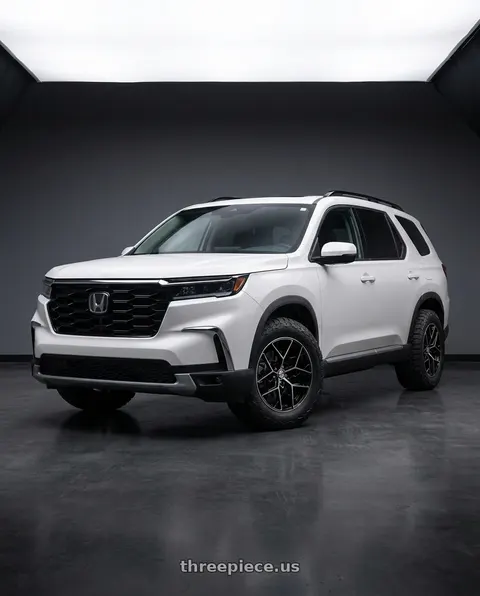 2023 Honda Pilot Touring with Shift Piston 5x120 20x8.5 +35 Gloss Black Machined wheels