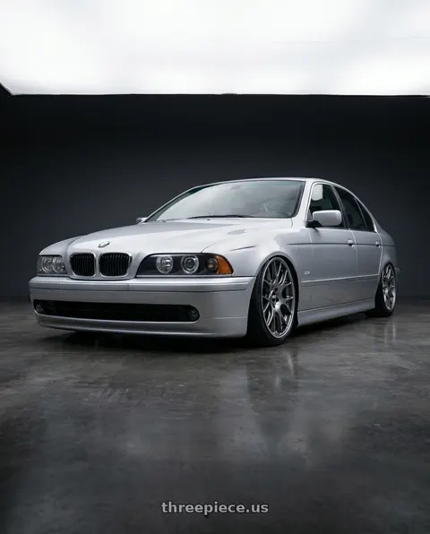2002 BMW 525i with BBS CH-R 5x114.3 20x8.5 +38 Satin Titanium Polished Rim Protector wheels