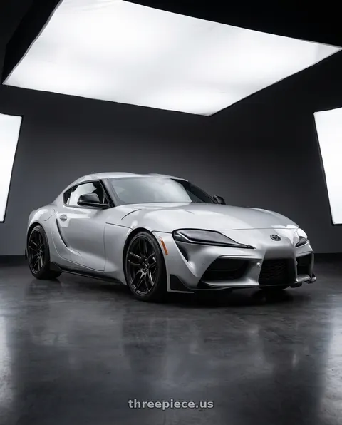 2023 Toyota GR Supra with Niche 1PC M106 NR6 4X100/4X114.3 18X8 +40 MATTE BLACK MILLED wheels