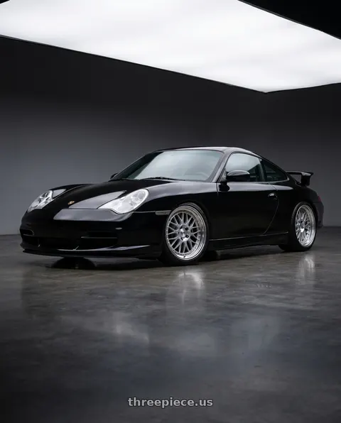 2000 Porsche 911 Carrera with Work Meister M1 3p 5x130 18x9.5+46 H Disk Silver wheels