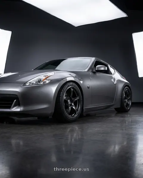 2009 Nissan 370Z with Advan Racing TC4 5x114.3 18x11.0 +15 BLACK GUNMETALLIC & RING wheels