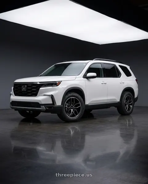 2023 Honda Pilot Touring with Foose 1PC F150 OUTCAST 5X120 20X10 +40 GLOSS BLACK MILLED wheels