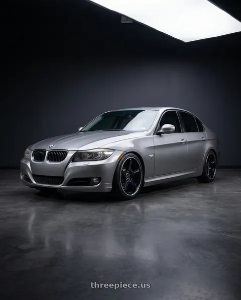2011 BMW 328i xDrive with Motegi MR159 BATTLE V 5X120 18x9.5 +35 OBSIDIAN BLUE W/ MACHINED LIP STRIPE wheels