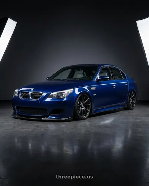 2010 BMW M5 with Forgestar CF5V 5x120 20x12 +52 Satin Black wheels