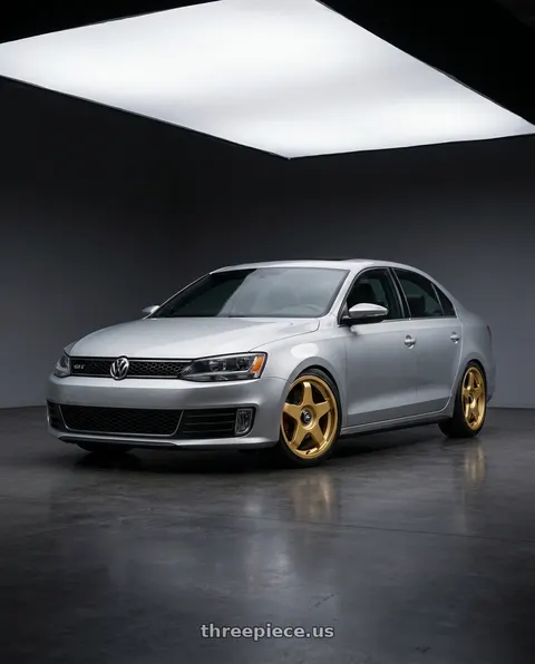 2016 Volkswagen Jetta with fifteen52 CHICANE 5x112 / 5x120 18x8.5 +35 GOLD (GLOSS GOLD) wheels