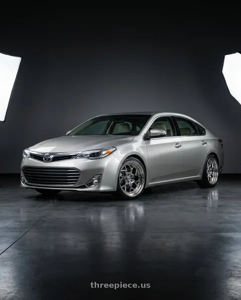 2013 Toyota Avalon with Aodhan DS01 5x114.3 19x9.5+22 Vacuum Chrome W/ Gold Rivets wheels