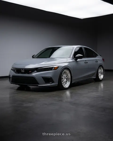 2026 Honda Civic Si with ESR Wheels SR01 5x112 18x9.5 +22 Hyper Silver Machine Lip wheels