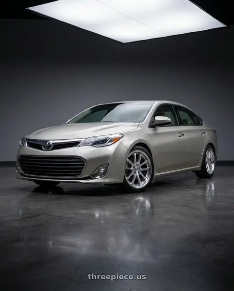 2013 Toyota Avalon with Vors AR5 5x114.3 17x8 +35 Silver Machine Face Lip Chrome Rivet wheels