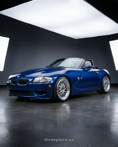 2006 BMW Z4 with BBS LM 5x114.3 18x9.5+38 Diamond Silver wheels
