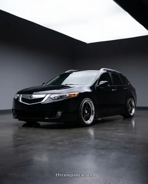 2013 Acura TSX with Konig SSM 5x114.3 18x8+45 Gloss Black w/ Machined Lip wheels