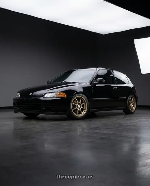1994 Honda Civic CX with Konig Helium 4x100 15x6.5+40 Bronze wheels