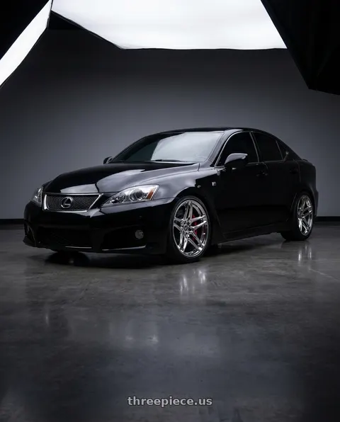 2010 Lexus IS F with HERITAGE WHEEL EBISU MONOC 5x114.3 19x9.5 +38 CHROME wheels